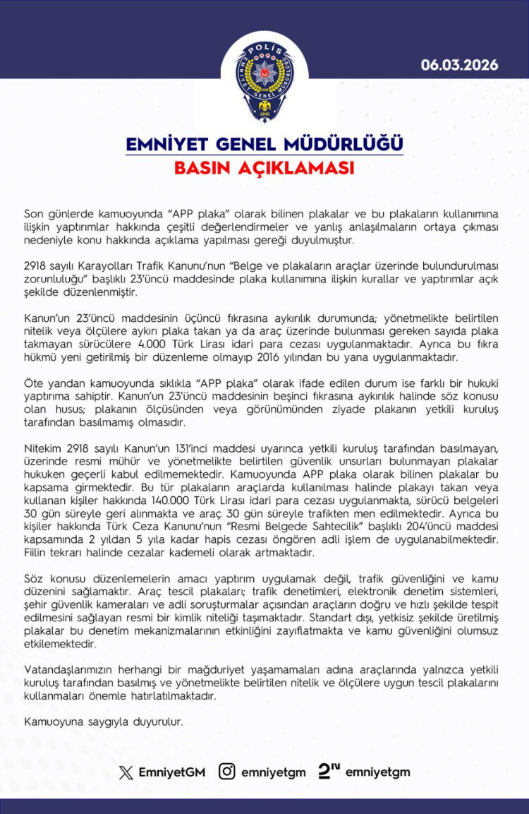 Emniyet’ten Uyarı Cezası 140 Bin Tl-1