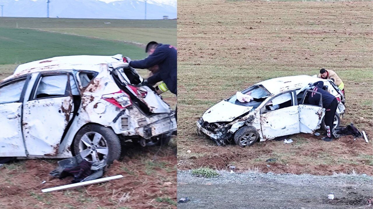 Kahramanmaraş’ta otomobil tarlaya uçtu! 2 kişi araçta sıkıştı