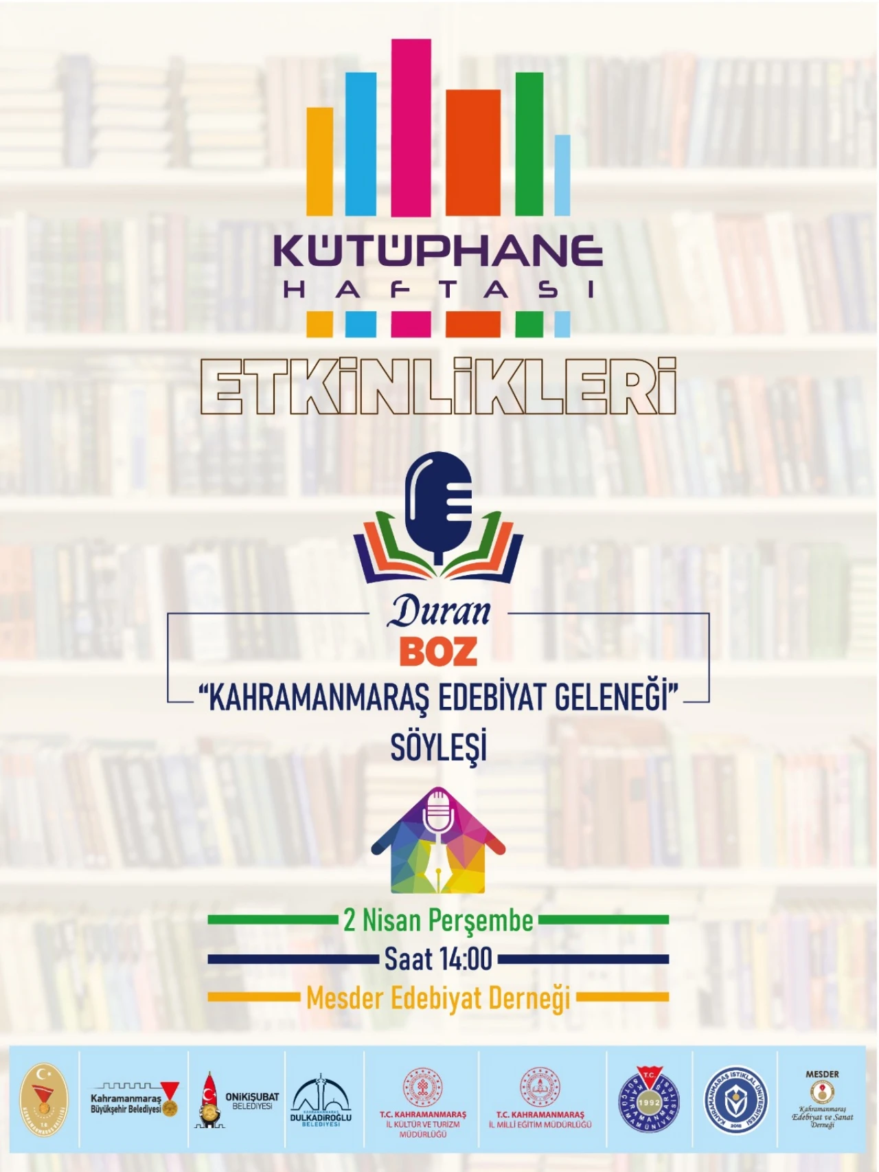 Kahramanmaraş'ta 62. Kütüphane Haftası Programı Belli Oldu (3)