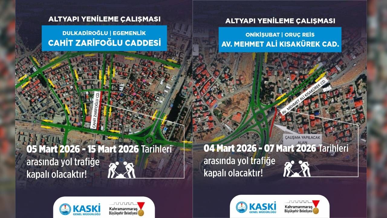 Kahramanmaraş'ta Bazı Yollar 15 Mart'a Kadar Trafiğe Kapalı-1