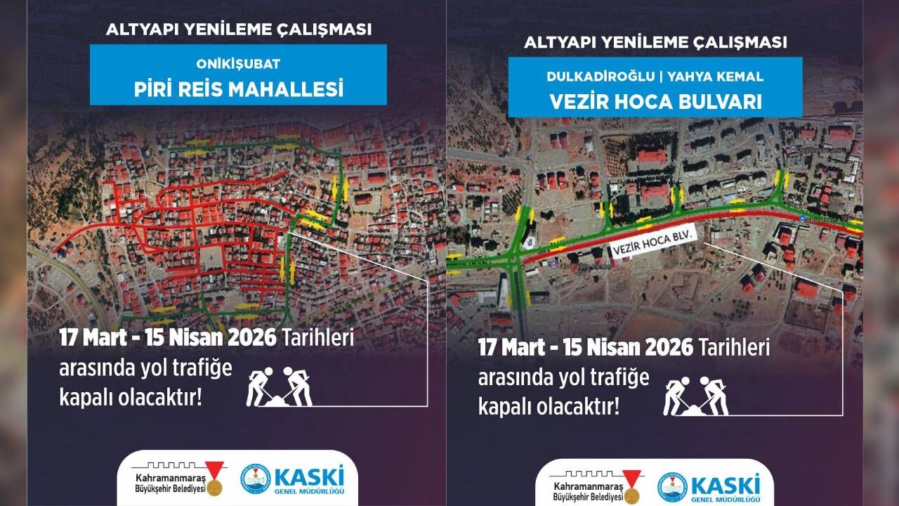 Kahramanmaraş'ta Bu Yollar 30 Gün Kapalı Kalacak (1)