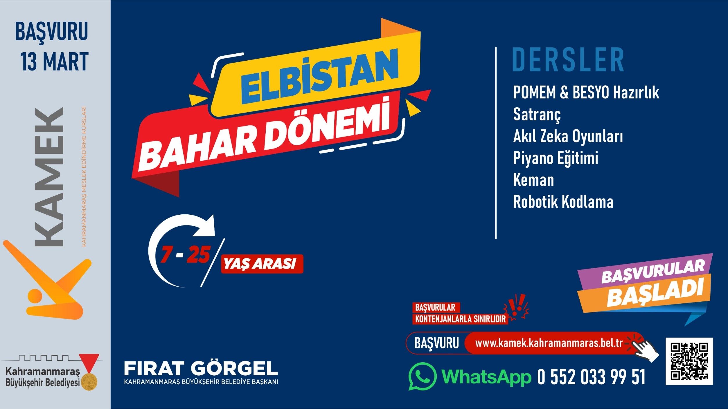 Kahramanmaraş’ta Ücretsiz Eğitim Fırsatı 3 İlçede Kamek Kursları Başlıyor (3)