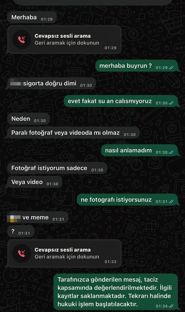 Müşterisinden Kadın Sigortacıya Ahlaksız Teklif