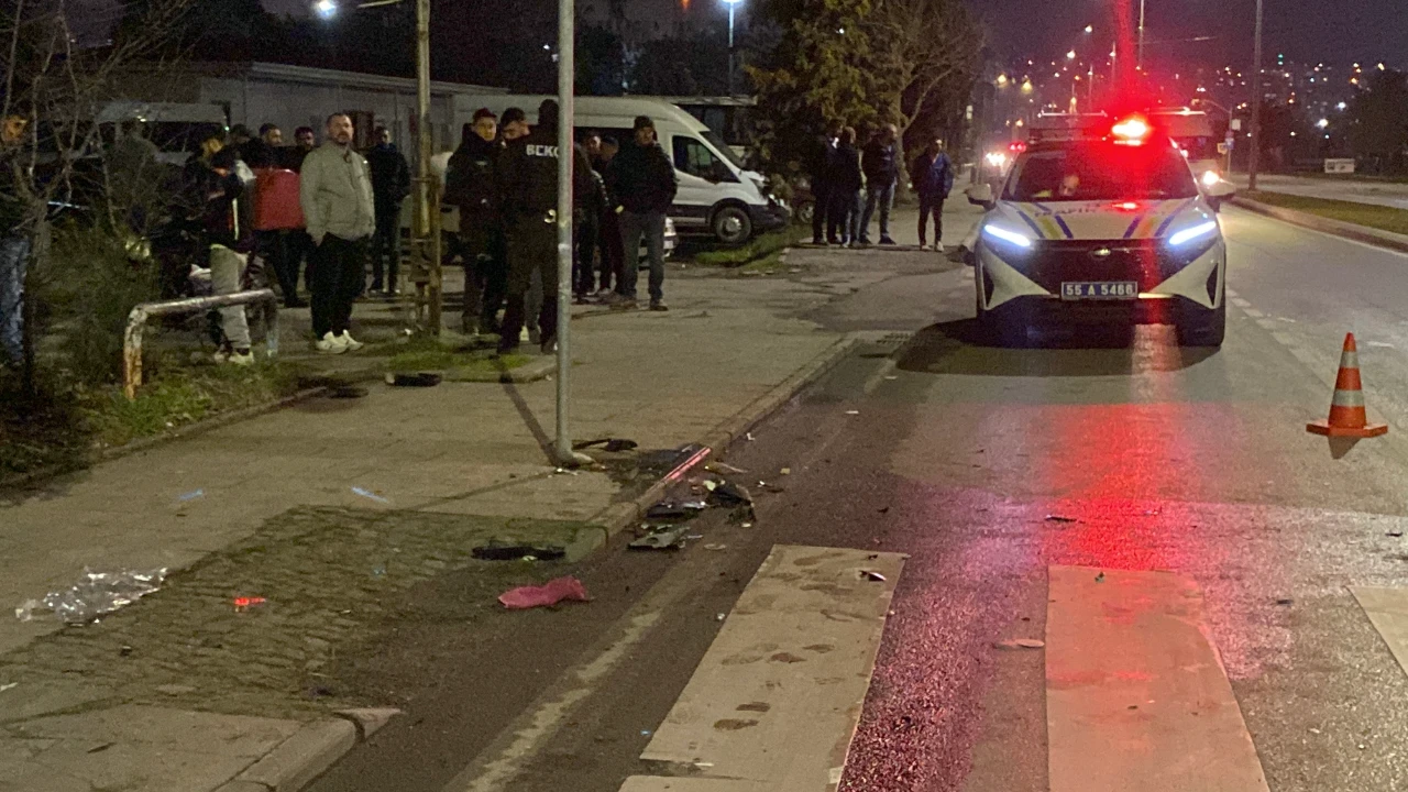 Samsun'da Motosiklet Kazası 1 Kişi Hayatını Kaybetti Sürücü Tutuklandı (1)