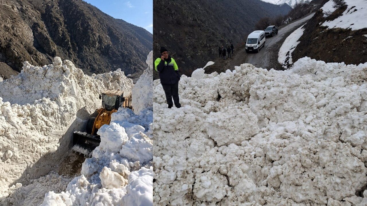 Van Çatak’ta Çığ Düştü 1 Mahalle Ve 8 Mezranın Yolu Kapandı (3)