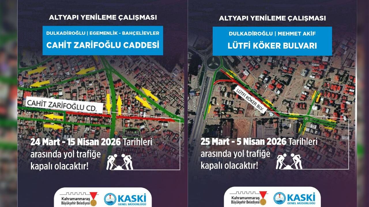 Kahramanmaraşlılar dikkat! Bu yol 22 gün trafiğe kapatıldı-1