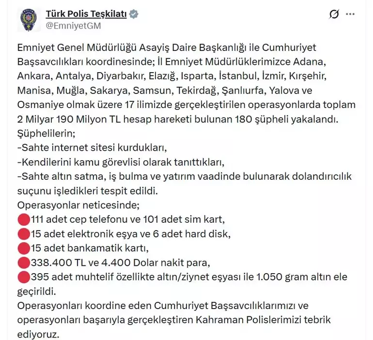 2 Milyar 190 Milyon Tl'lik Operasyon Çok Sayıda Gözaltı Var (2)