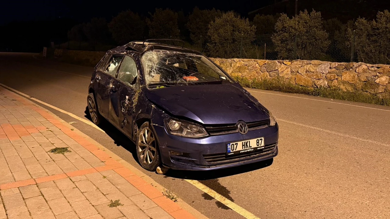 Antalya Gazipaşa’da Otomobil 7 Metreden Düştü! Alkollü Sürücü Kurtuldu (3)
