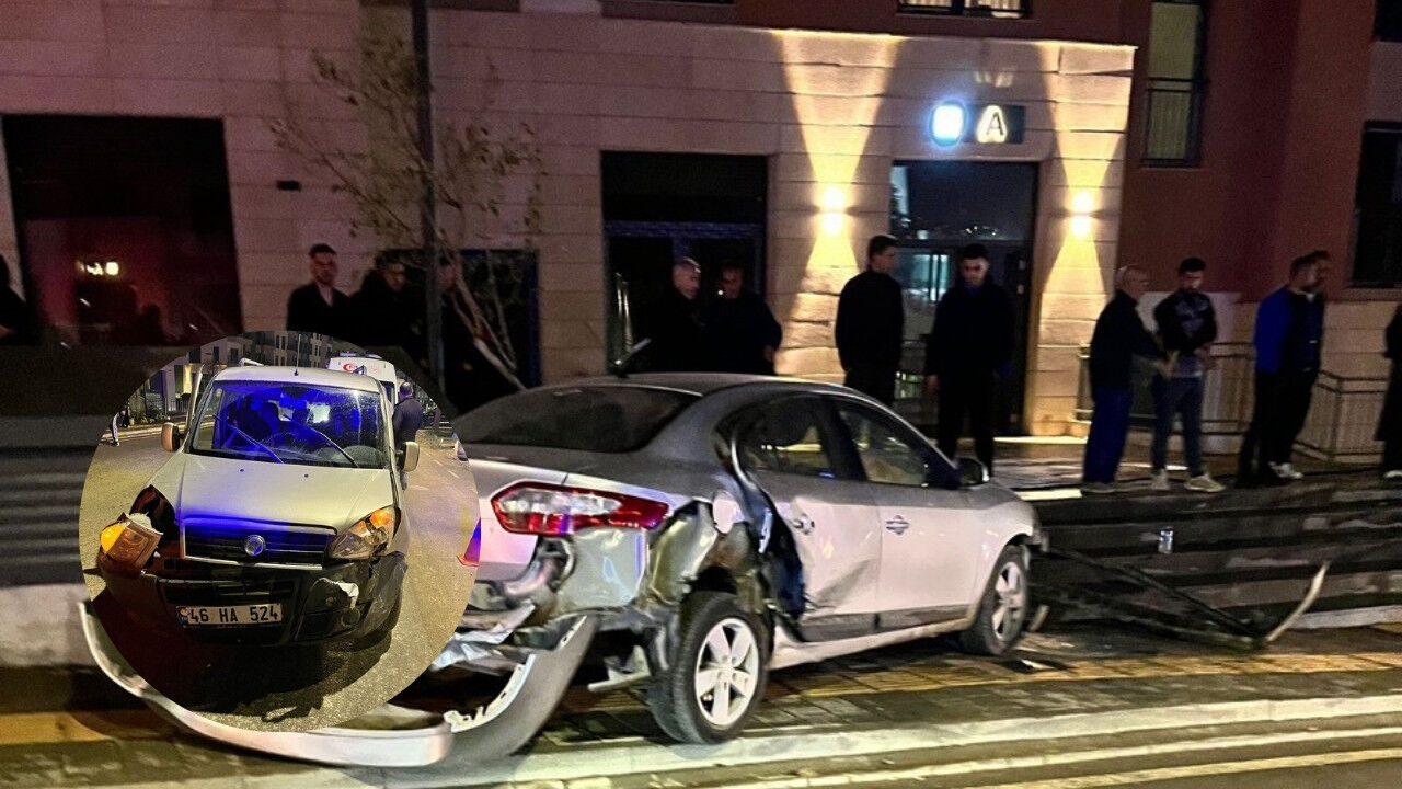 Dulkadiroğlu'nda kaza! 5 kişi itfaiyece kurtarıldı