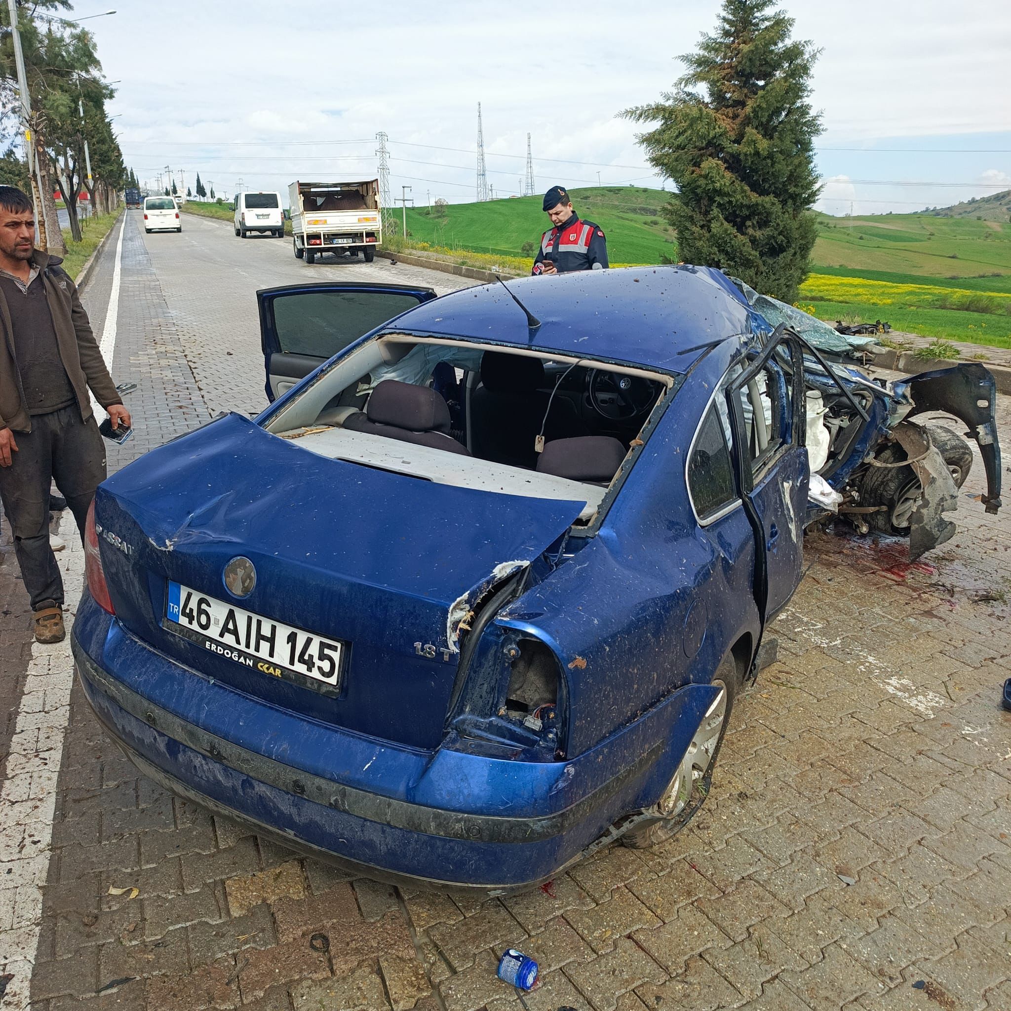 Kahramanmaraş Kavlaklı Osb Girişinde Trafik Kazası 1 Yaralı (4)