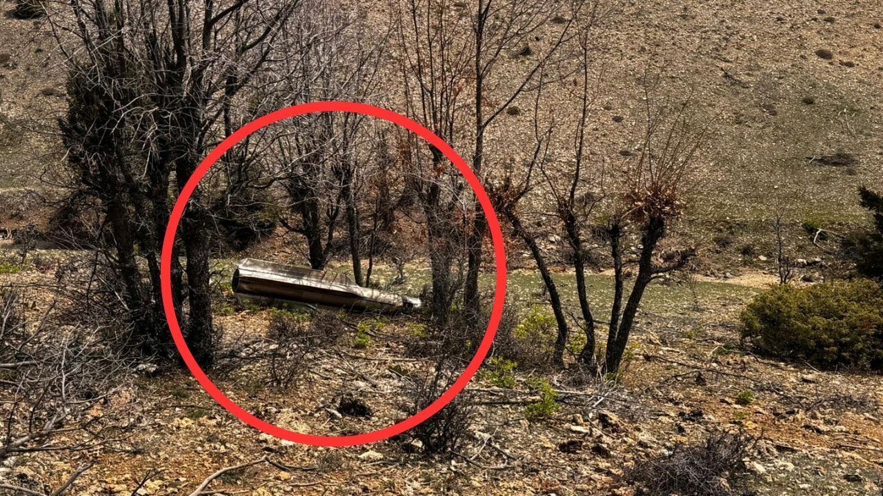 Kahramanmaraş Nurhak'ta 2 metrelik füze bulundu!