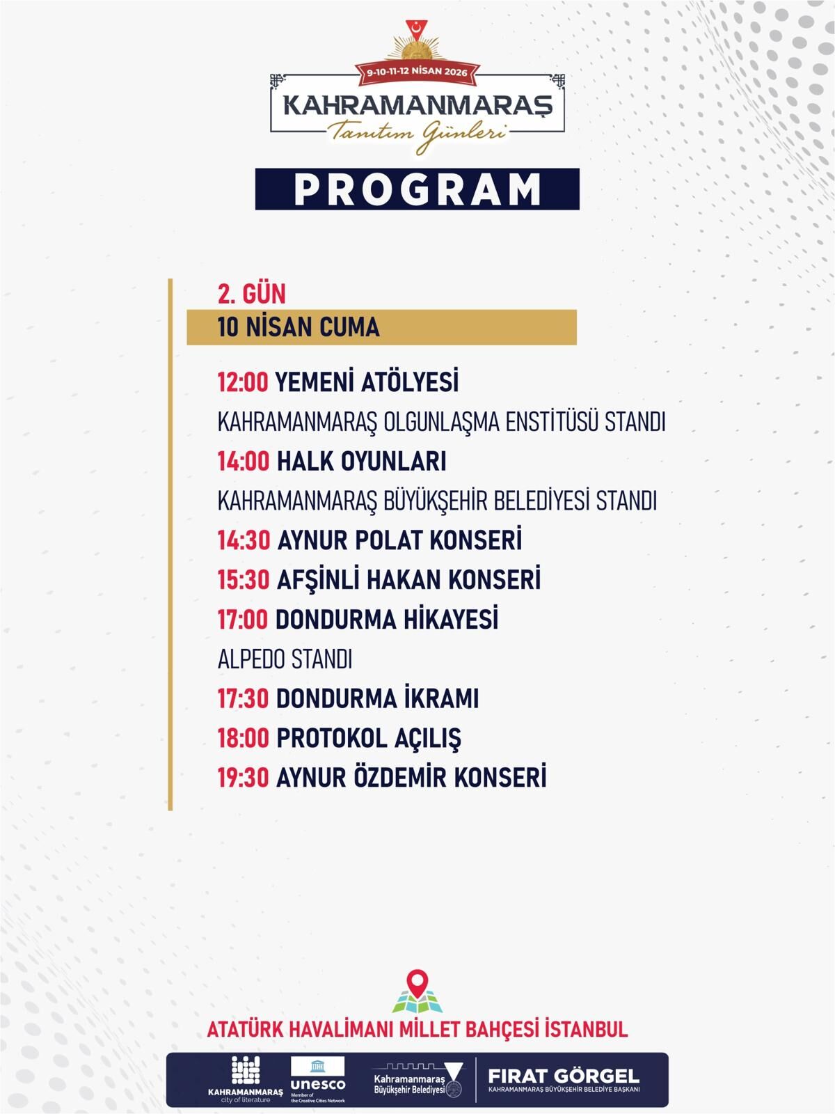 Kahramanmaraş Tanıtım Günleri İstanbul’da Başlıyor 4 Gün Sürecek