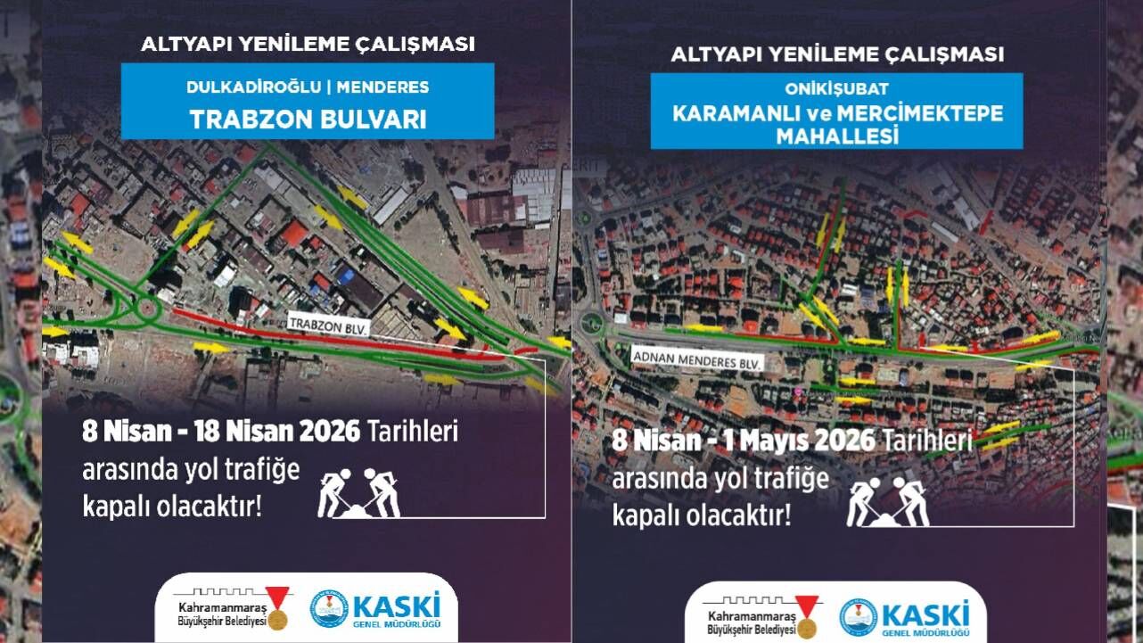 Kahramanmaraşlılar Dikkat! Bu Yollar 24 Gün Trafiğe Kapatıldı (2)-1