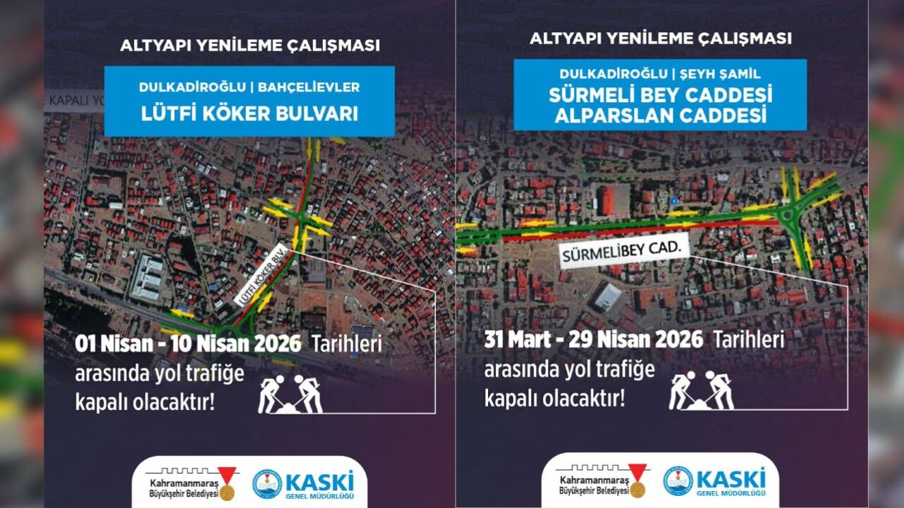 Kahramanmaraşlılar Dikkat! Bu Yollar 30 Gün Trafiğe Kapalı! (2)