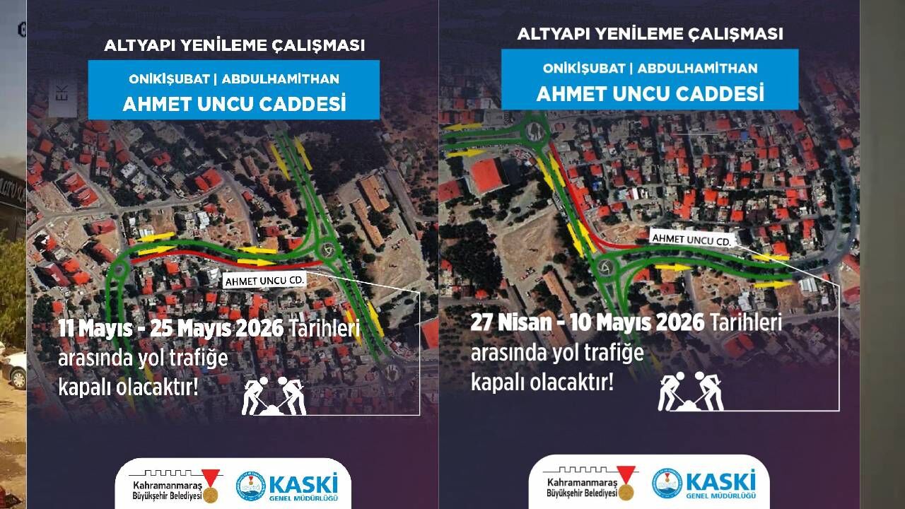 Kahramanmaraşlılar Dikkat! O Cadde 15 Gün Trafiğe Kapalı Olacak