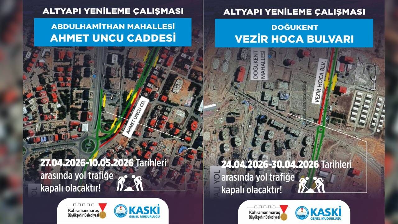 Kahramanmaraşlılar Dikkat! O Cadde 30 Gün Trafiğe Kapalı
