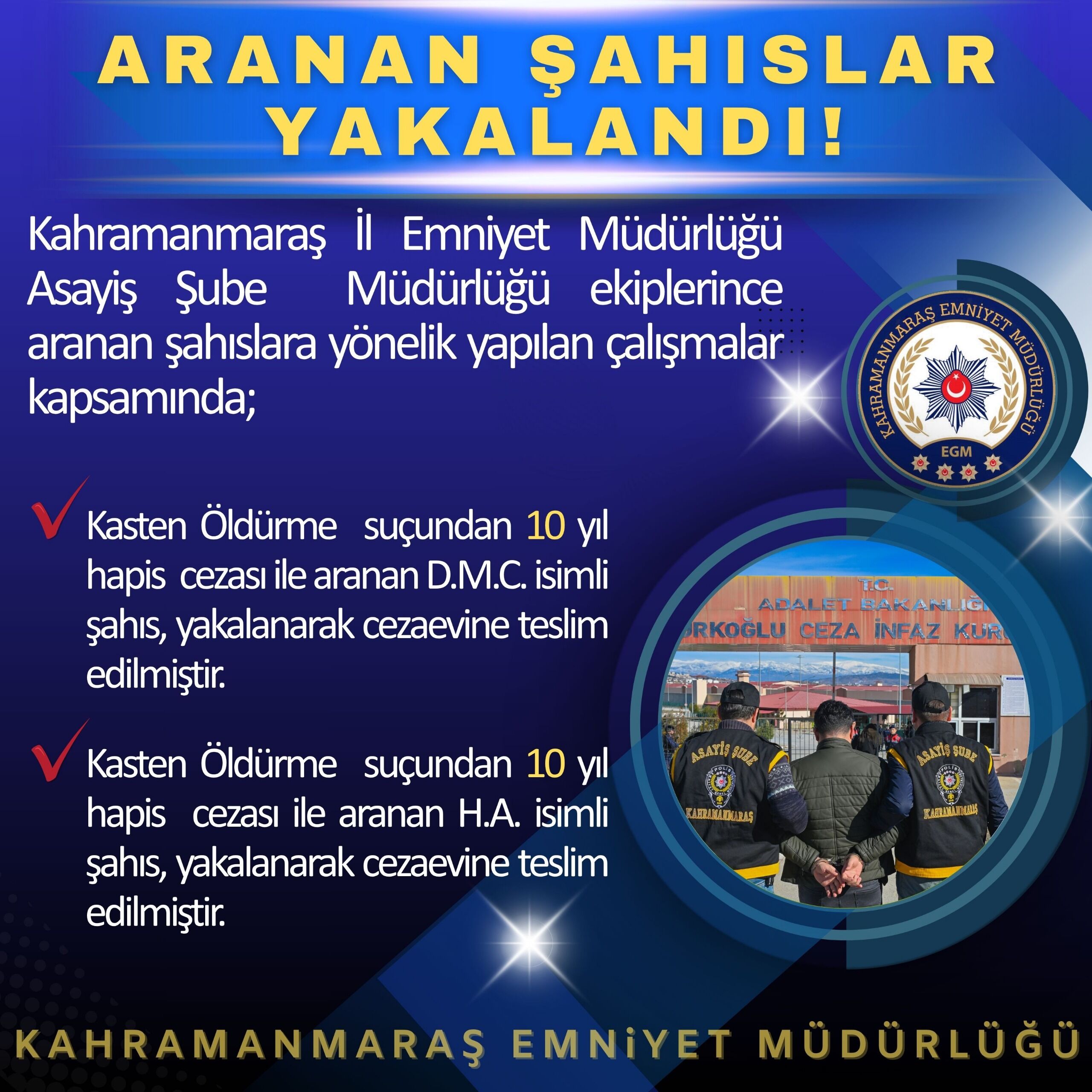 Kahramanmaraş’ta Aranan Şahıslar Yakalandı-1