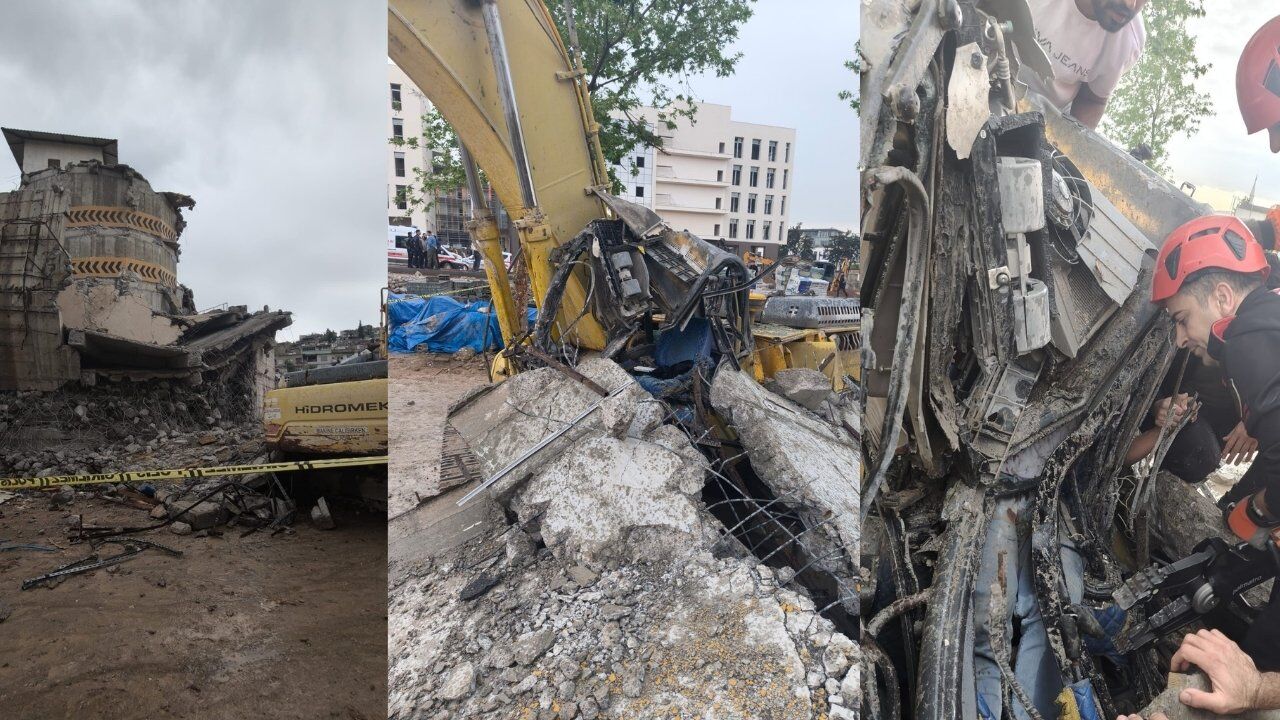 Kahramanmaraş'ta Arasa Otoparkı Yıkımında Kepçe Operatörü Enkaz Altında Kaldı