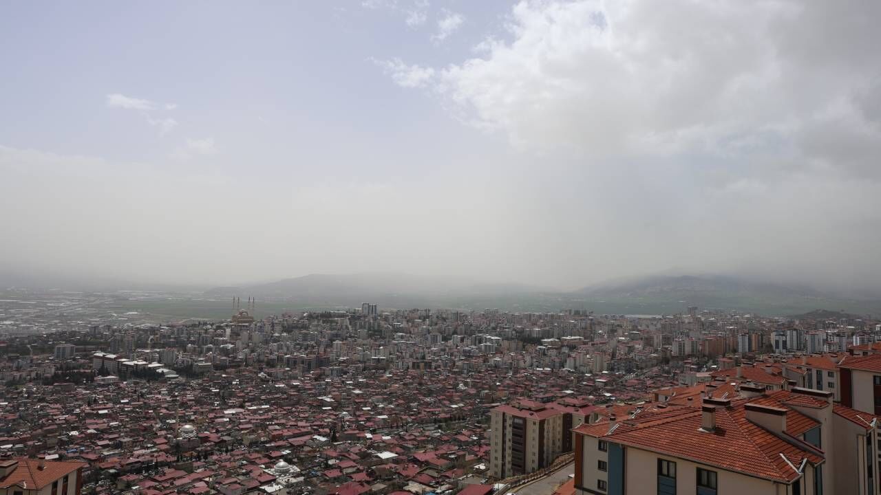 Kahramanmaraş'ta Toz Taşınımı Havadan Görüntülendi