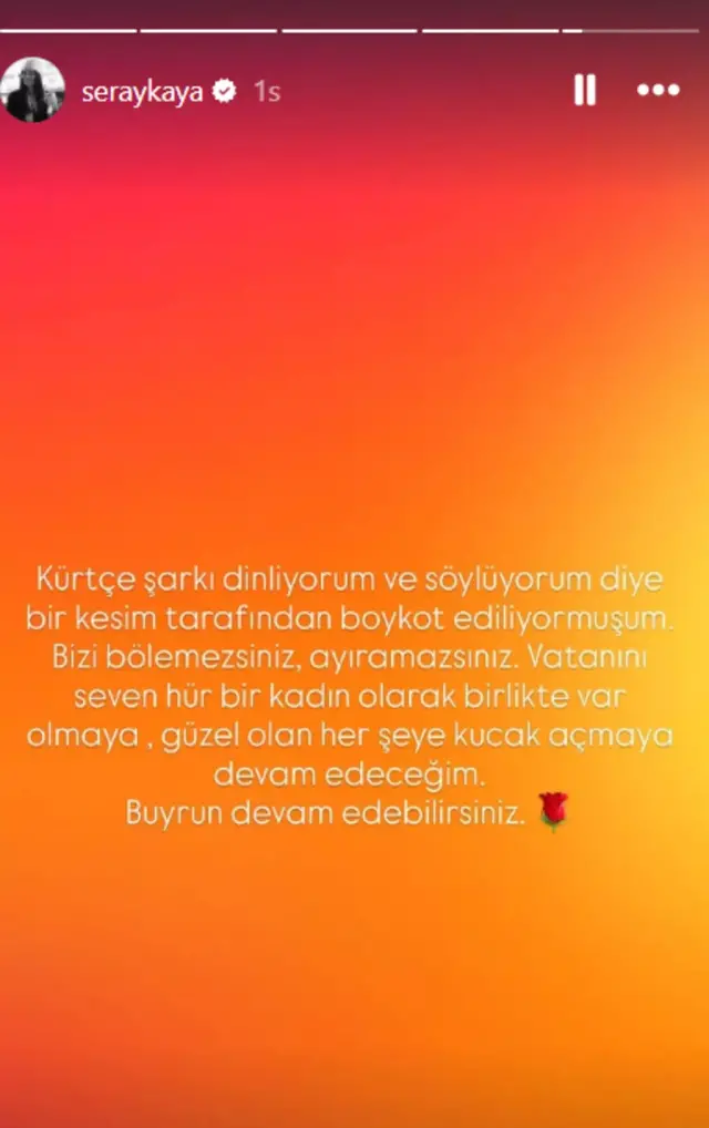 Seray Kaya Kürtçe Şarkı Dinliyorum, Bizi Ayıramazsınız!