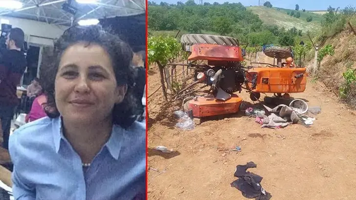 Traktör şarampole devrildi; sürücü yaralandı, eşi öldü