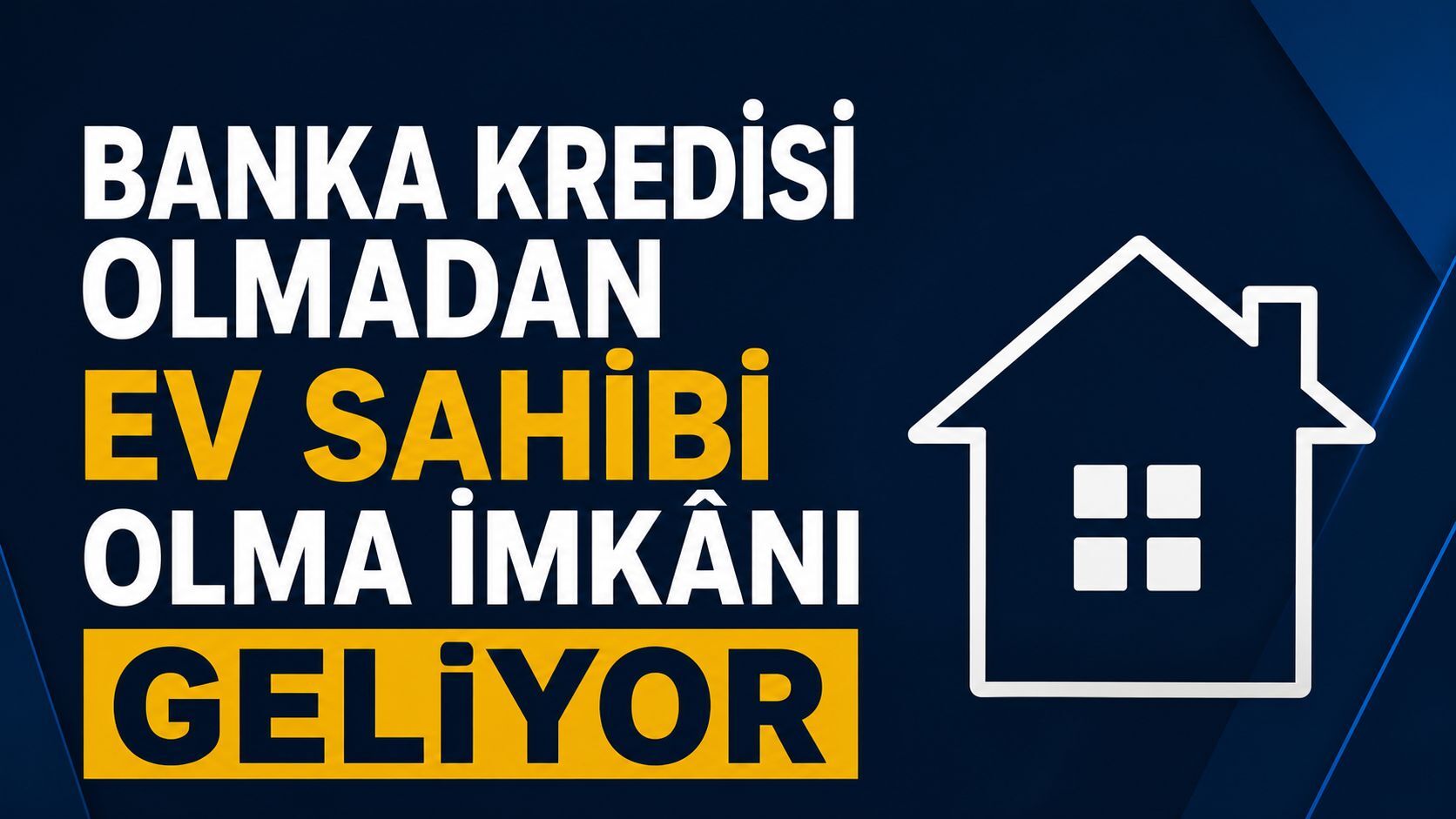 Banka kredisi olmadan ev sahibi olma imkânı geliyor