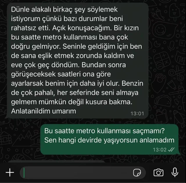 İlk Buluşma Sonrası Gelen Mesaj Gündem Oldu “Hangi Devirde Yaşıyorsun” (1)