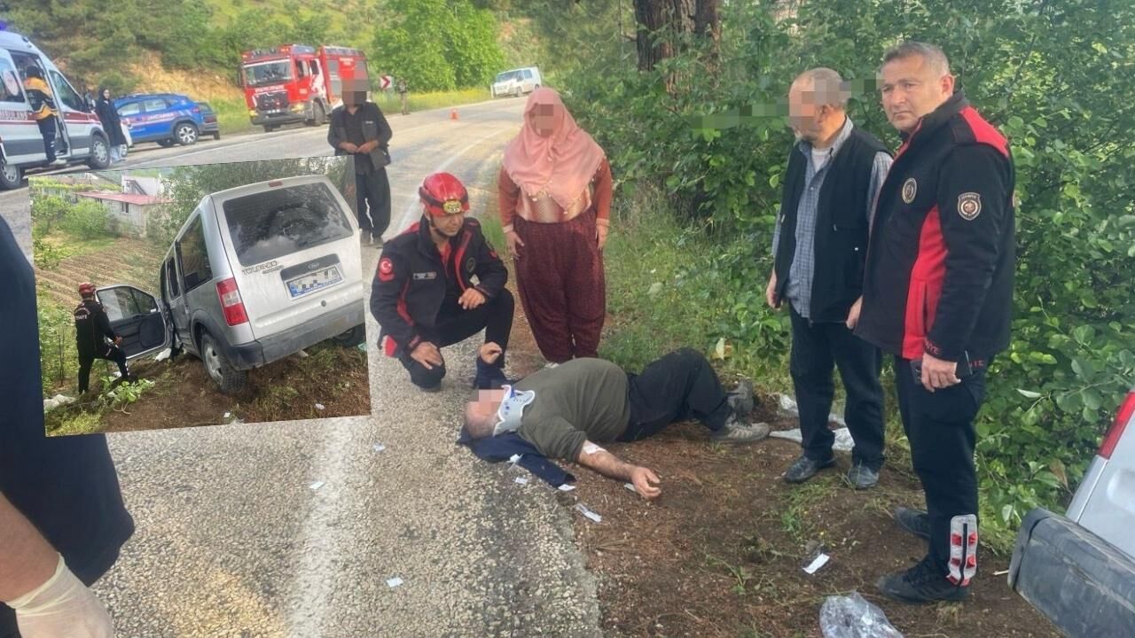 Kahramanmaraş Andırın yolunda feci kaza! 1 kişi ağır yaralı