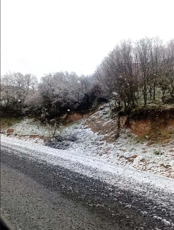 Kahramanmaraş Kayseri Yolunda Sürücülere Kar Uyarısı1