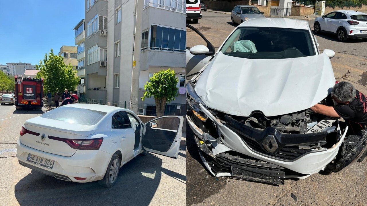 Kahramanmaraş Onikişubat’ta İki Araç Çarpıştı