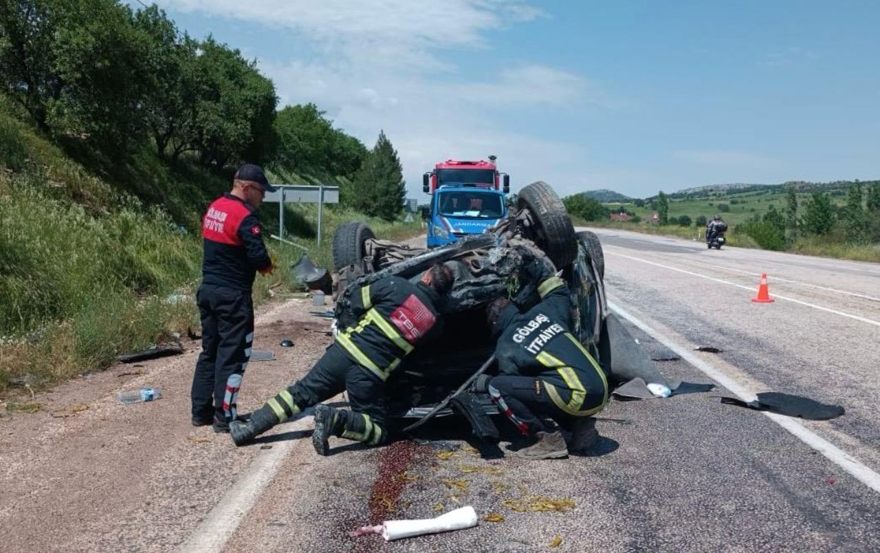 Kahramanmaraş yolunda can pazarı! Otomobil takla attı: Biri çocuk 2 yaralı