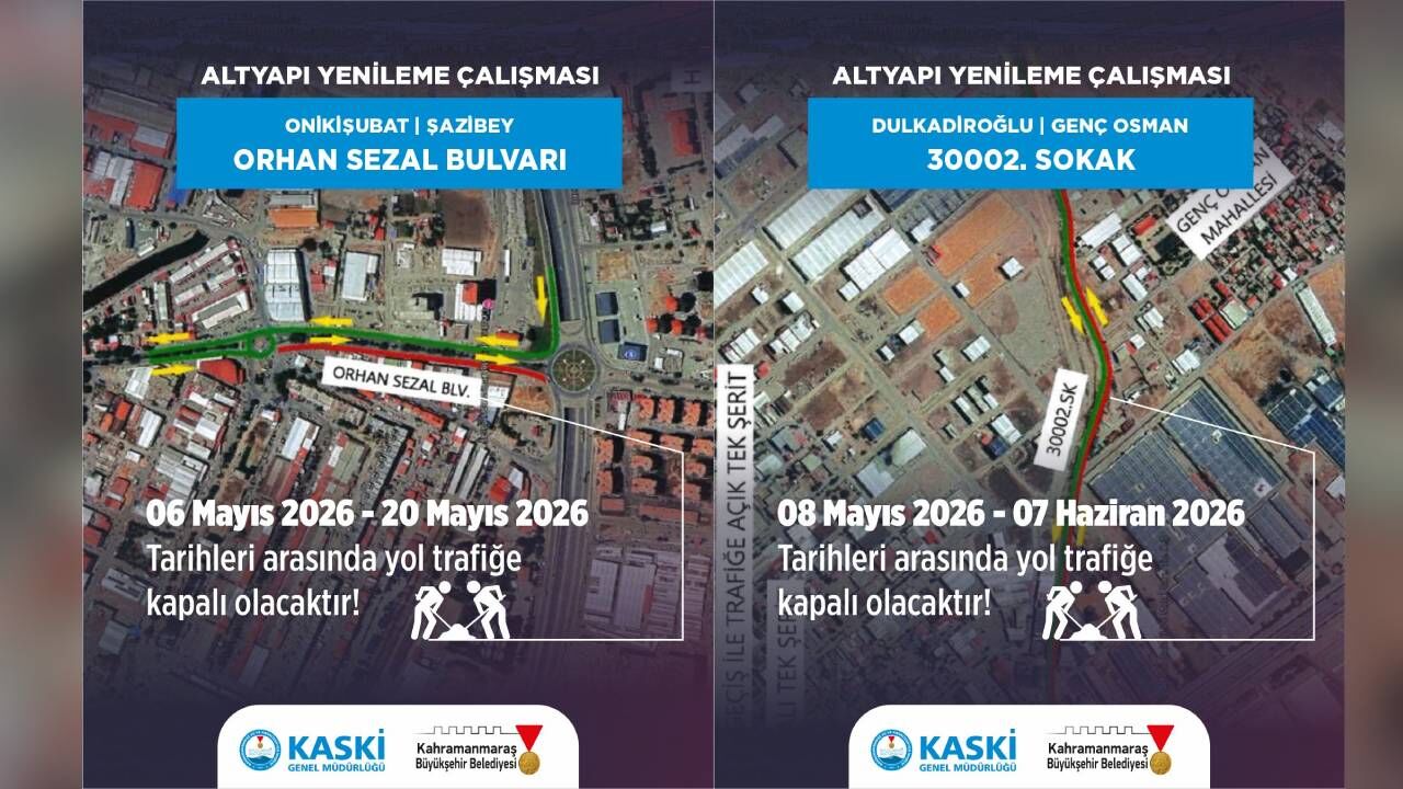 Kahramanmaraşlılar Dikkat! O Bulvar 45 Gün Trafiğe Kapalı