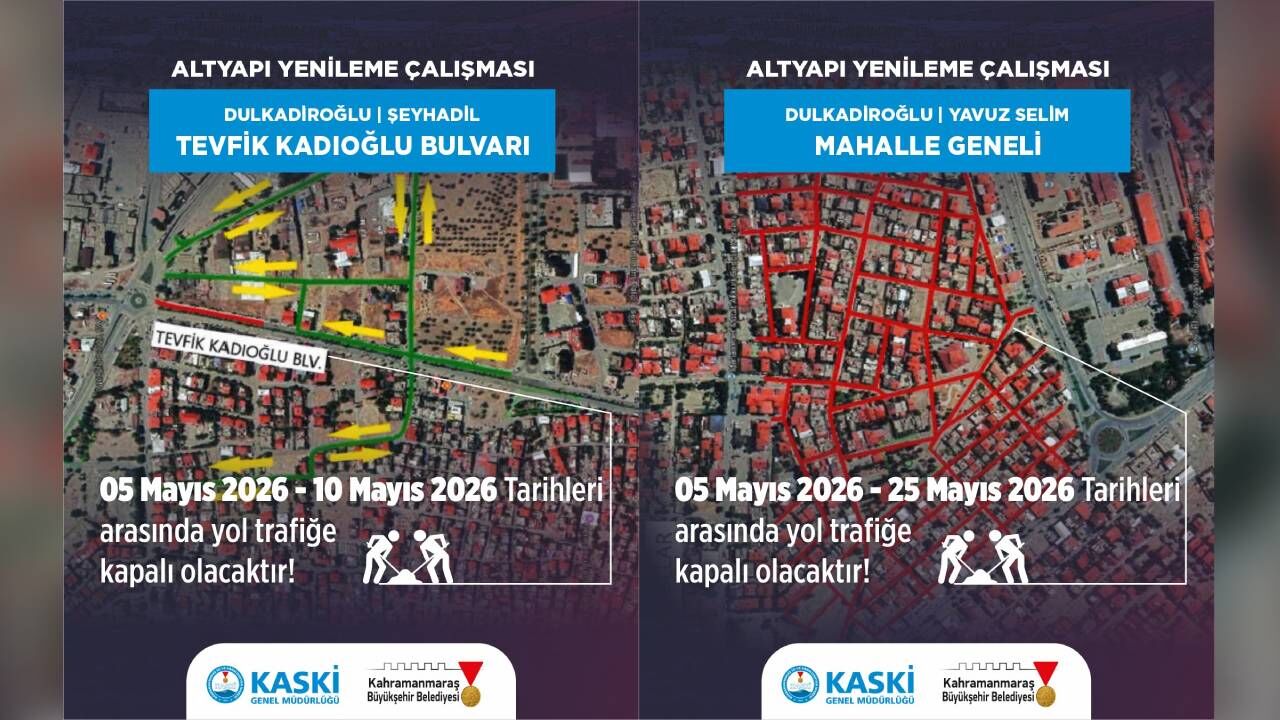 Kahramanmaraşlılar Dikkat! O Yol 21 Gün Trafiğe Kapalı Olacak