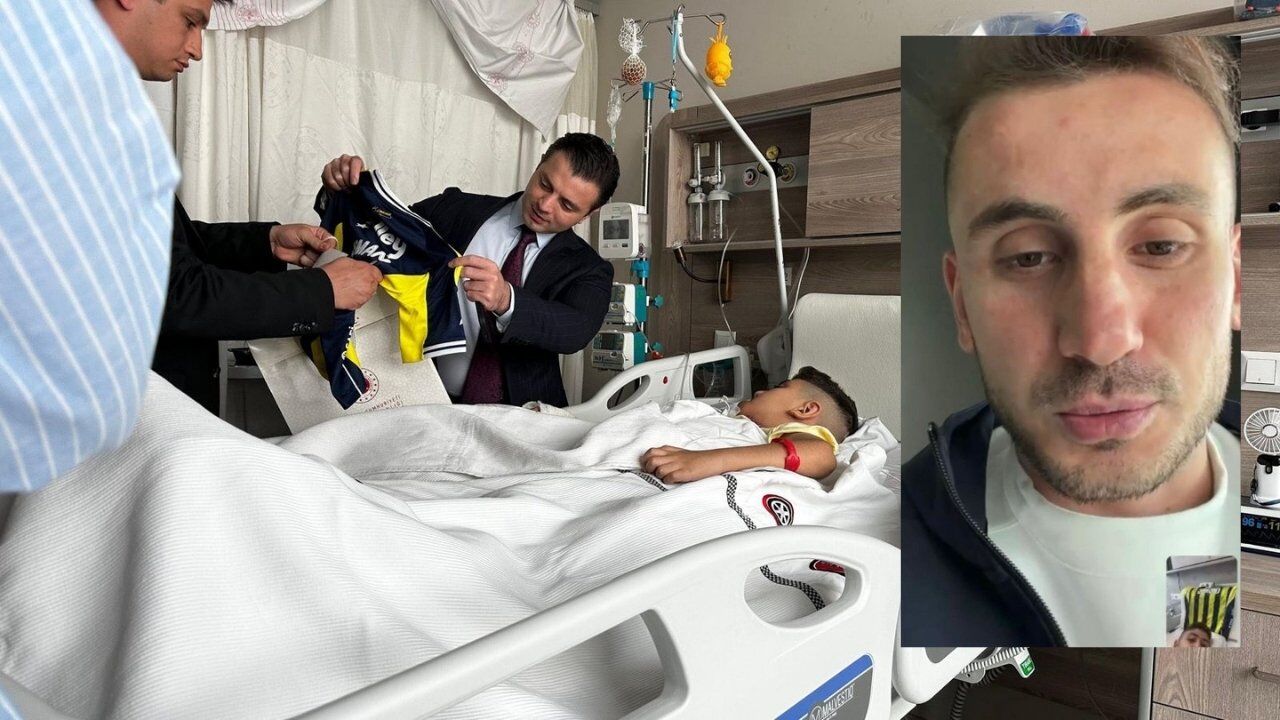 Kahramanmaraş'taki saldırıda yaralanan Osman'a Kerem Aktürkoğlu'dan moral