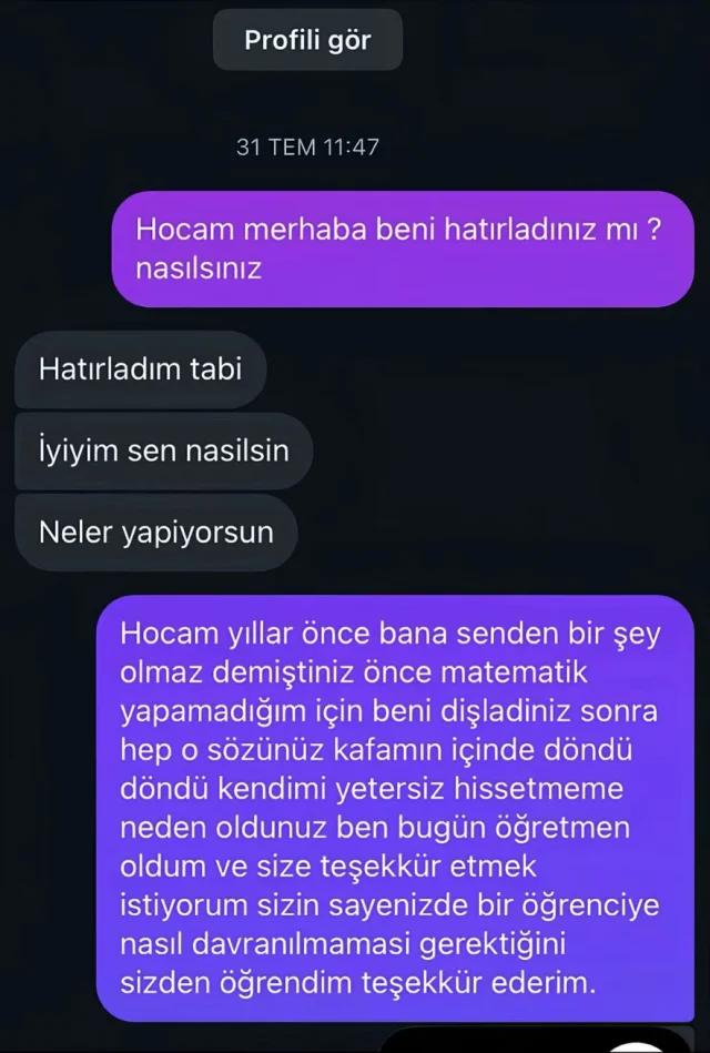Öğretmenine Attığı Mesajla Herkesi Şaşkına Çevirdi
