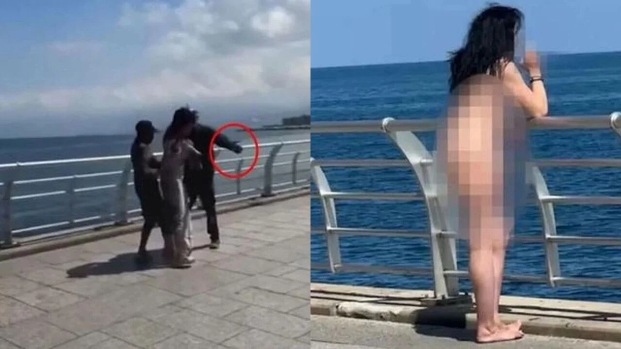 Sahilde Çıplak Dolaşan Kadın Darbedildi!