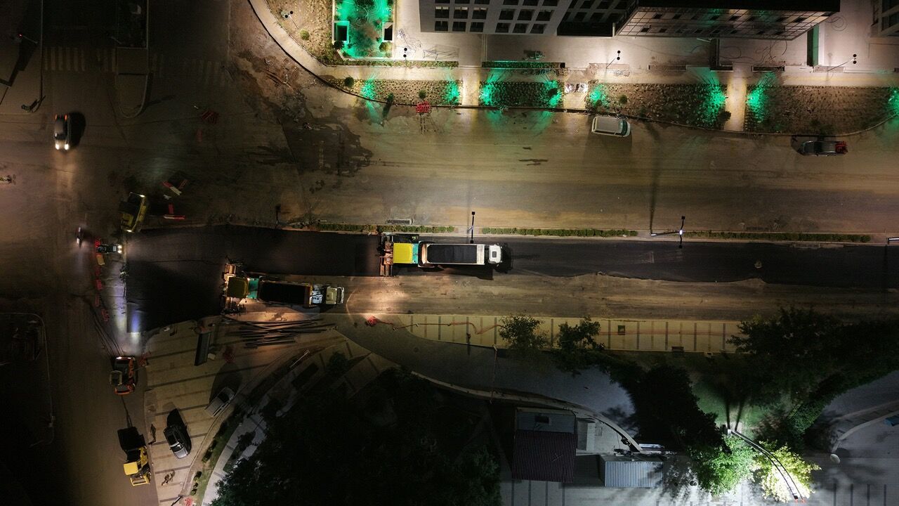 Azerbaycan Bulvarı'nda Gece Asfalt Mesaisi Başladı3