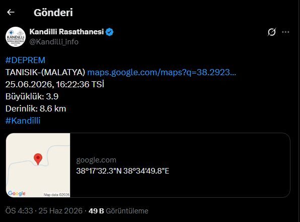 Deprem Malatya