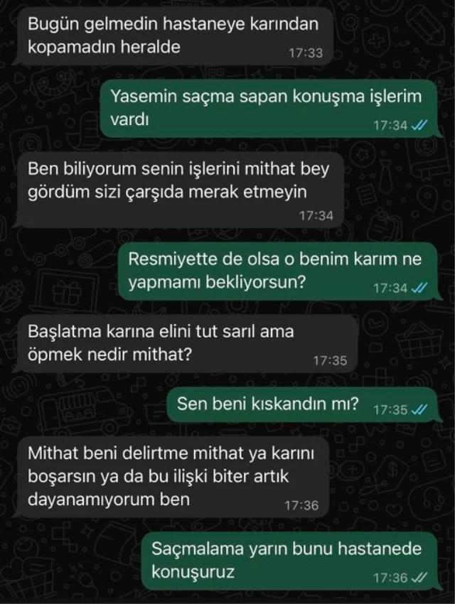 Hastanede Yasak Aşk Skandalı! Doktor Ve Hemşirenin Whatsapp Yazışmaları Ortaya Çıktı (2)