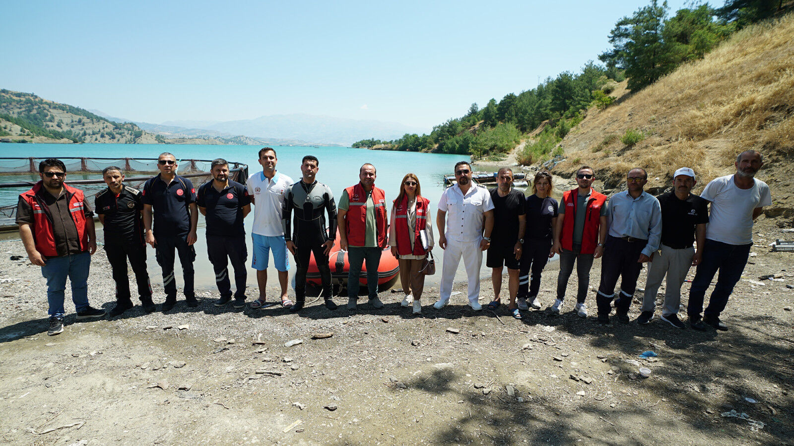 Kahramanmaraş Menzelet Barajı’nda Gerçeğini Aratmayan Kurtarma Tatbikatı (3)