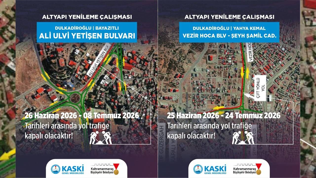 Kahramanmaraşlılar Dikkat! O Yollar 33 Gün Trafiğe Kapalı Olacak (1)