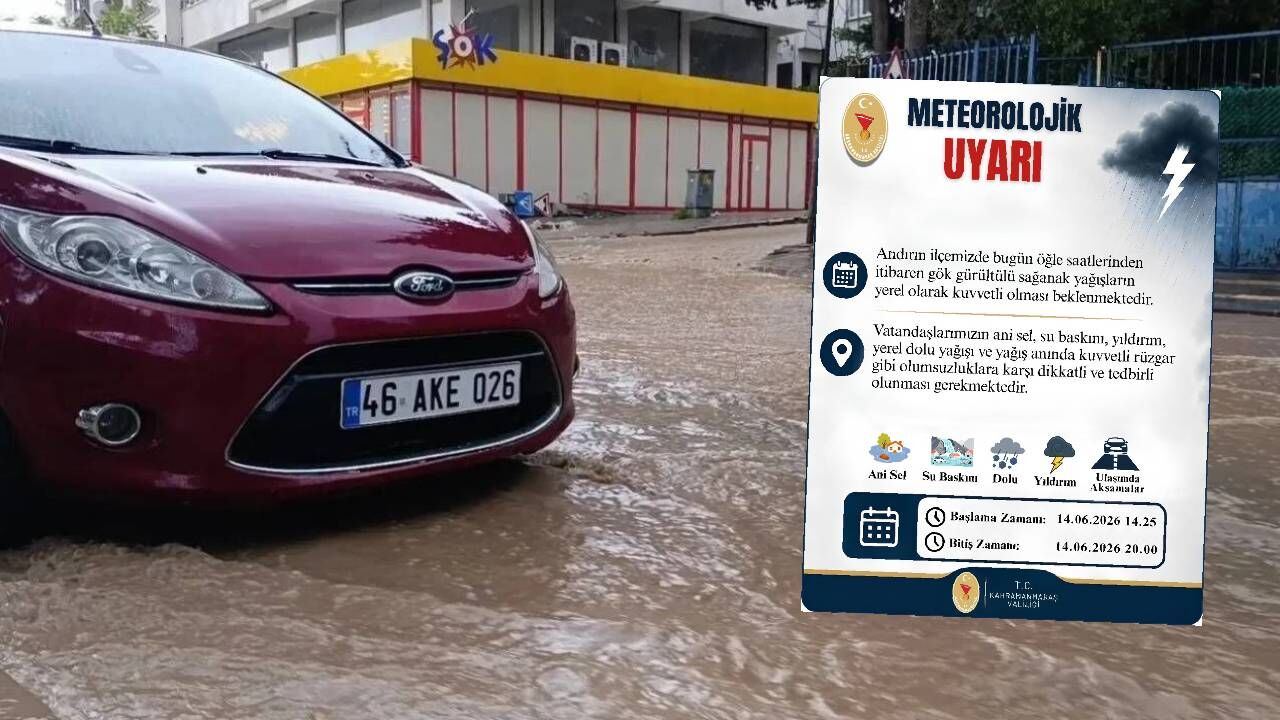 Kahramanmaraş'ta dışarı çıkacaklar dikkat: Sağanak yağış geliyor