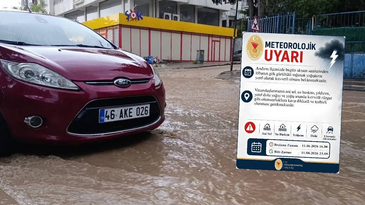 Kahramanmaraş'ta dışarı çıkacaklar dikkat: Sağanak yağış kapıda