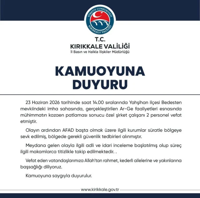 Kırıkkale Patlamada Kimler Öldü Şehitlerin Kimliği Açıklandı Mı (2)