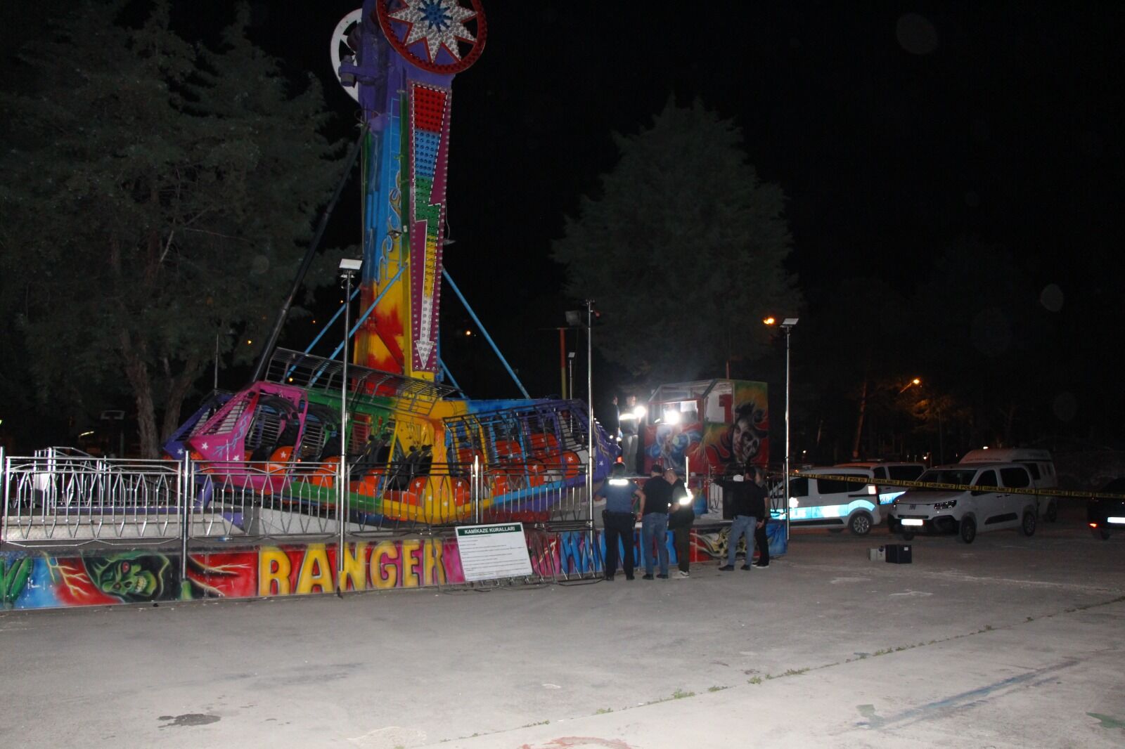 Lunaparkta 'ranger'ın operatöre çarptığı kaza kamerada-1