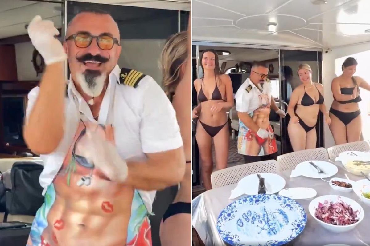Lüks teknede skandal görüntüler: Tekne kaptanı turistlerle şov yaptı