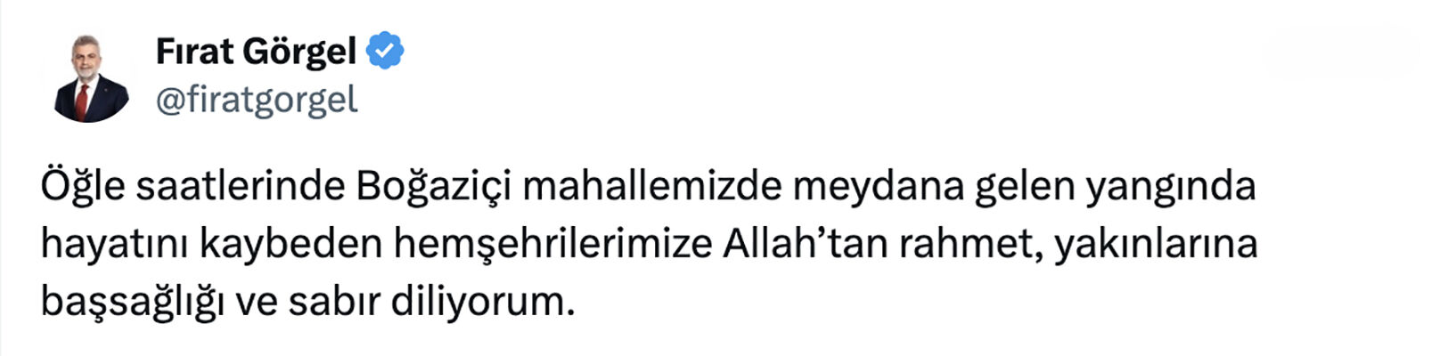 Kahramanmaraş’ta Yangın Faciası: Başkan Görgel’den Açıklama