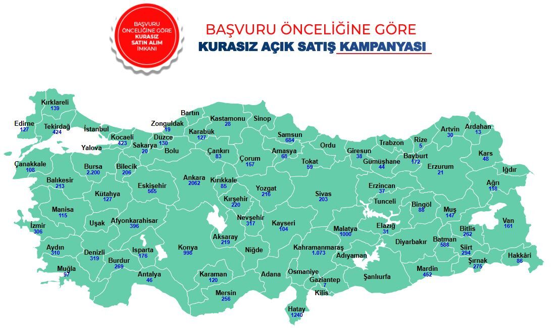 Toki̇’den 64 Ilde 20 Bin Konut Satışında Kahramanmaraş 4.Sırada-1