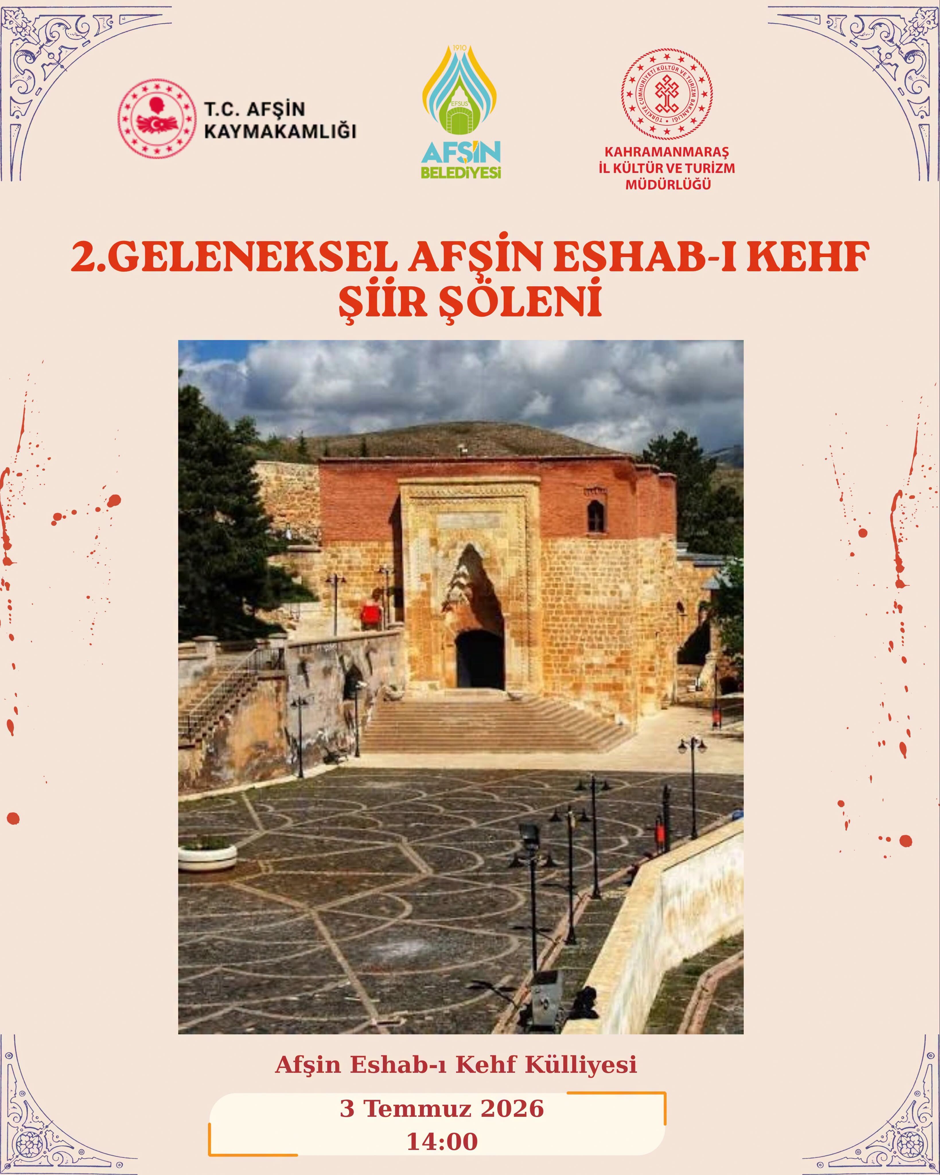 Kahramanmaraş Afşin’de Eshab-ı Kehf Şiir Şöleni başlıyor
