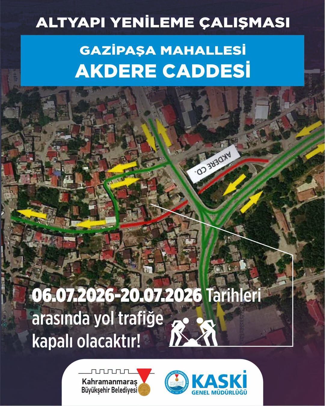 Kahramanmaraşlılar dikkat! O yol 14 gün trafiğe kapalı olacak-1